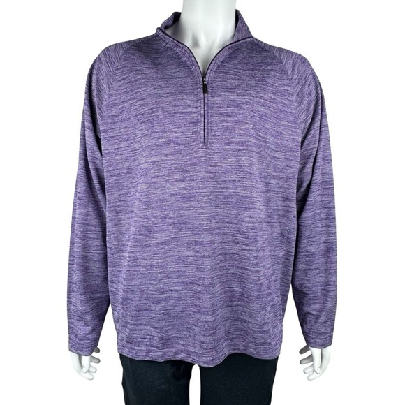 Tommy Bahama XL Purple Island Zone Play Action Quarter Zip Long Sleeve Pullover - Picture 1 of 11